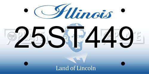 25ST449 Illinois License Plate