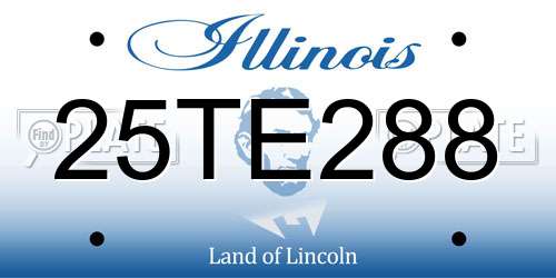 25TE288 Illinois License Plate