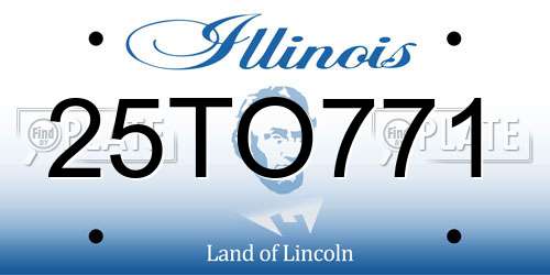 25TO771 Illinois License Plate