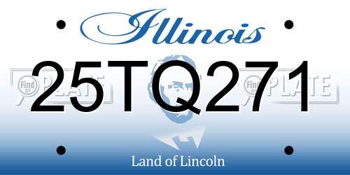 25TQ271 Illinois License Plate
