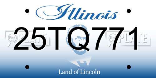 25TQ771 Illinois License Plate