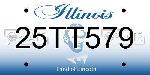 25TT579 Illinois License Plate