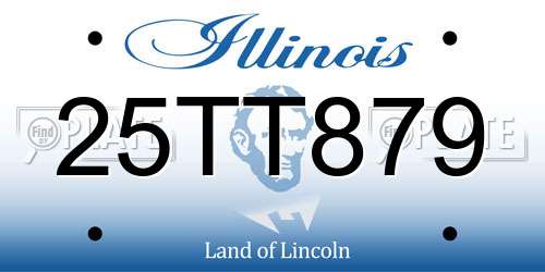 25TT879 Illinois License Plate