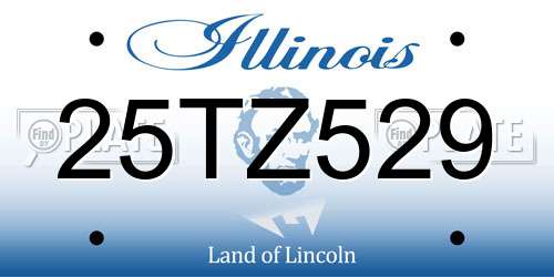 25TZ529 Illinois License Plate