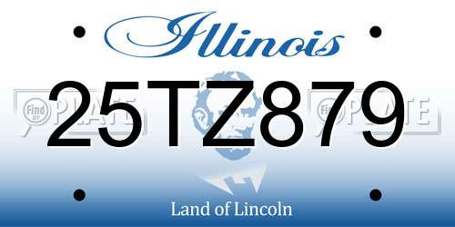 25TZ879 Illinois License Plate