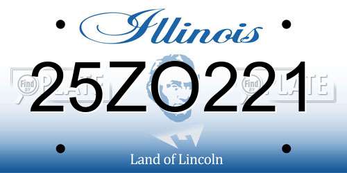 25ZO221 Illinois License Plate