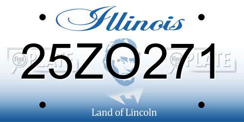 25ZO271 Illinois License Plate