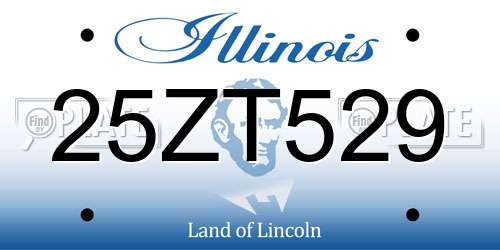 25ZT529 Illinois License Plate
