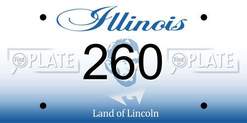 260 Illinois License Plate