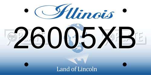 26005XB Illinois License Plate