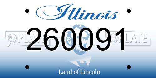 260091 Illinois License Plate