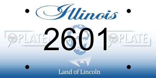 2601 Illinois License Plate