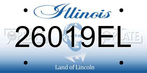 26019EL Illinois License Plate