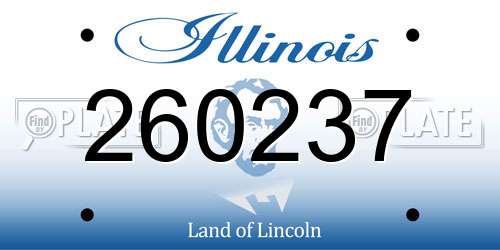 260237 Illinois License Plate