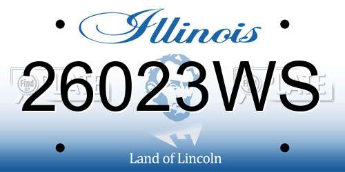 26023WS Illinois License Plate