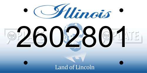 2602801 Illinois License Plate