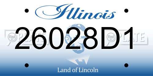 26028D1 Illinois License Plate