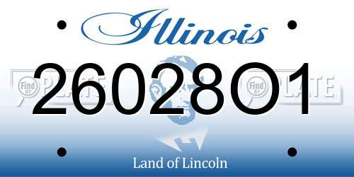 26028O1 Illinois License Plate