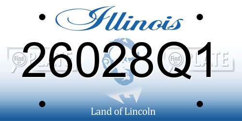 26028Q1 Illinois License Plate