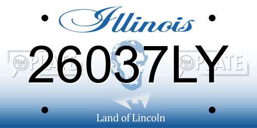 26037LY Illinois License Plate