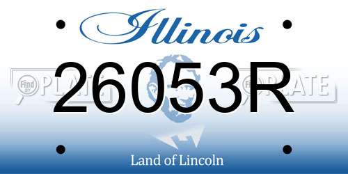 26053R Illinois License Plate