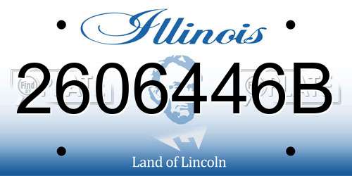 2606446B Illinois License Plate