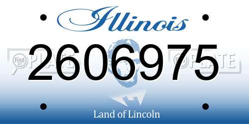 2606975 Illinois License Plate
