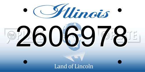 2606978 Illinois License Plate