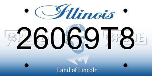 26069T8 Illinois License Plate