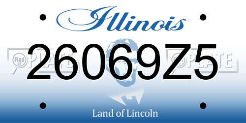26069Z5 Illinois License Plate
