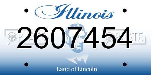2607454 Illinois License Plate