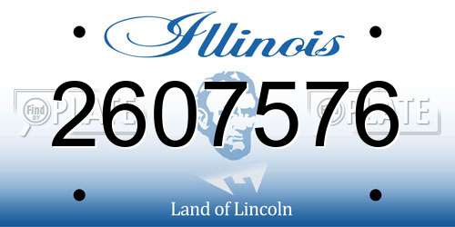 2607576 Illinois License Plate