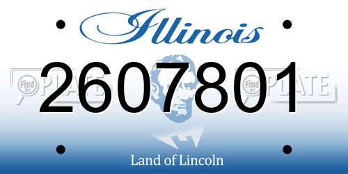 2607801 Illinois License Plate