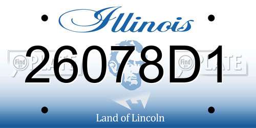 26078D1 Illinois License Plate