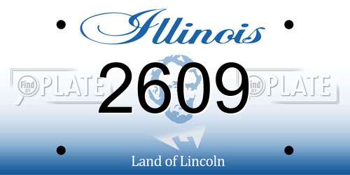 2609 Illinois License Plate