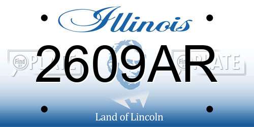 2609AR Illinois License Plate