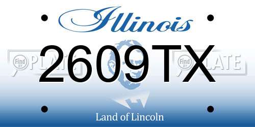 2609TX Illinois License Plate