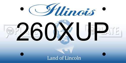 260XUP Illinois License Plate
