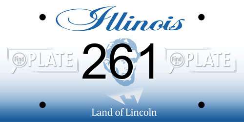 261 Illinois License Plate