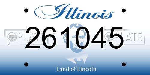 261045 Illinois License Plate