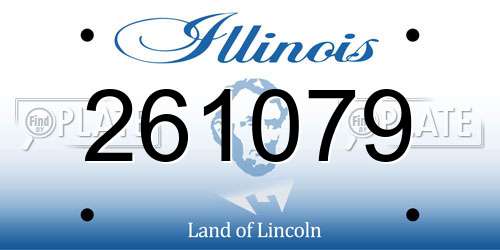 261079 Illinois License Plate