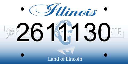 2611130 Illinois License Plate