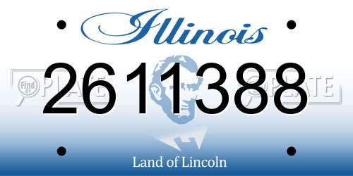 2611388 Illinois License Plate