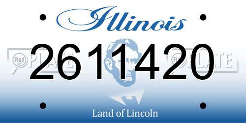 2611420 Illinois License Plate
