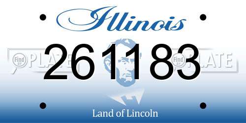 261183 Illinois License Plate