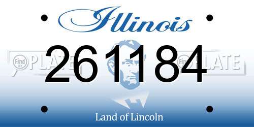 261184 Illinois License Plate