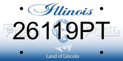 26119PT Illinois License Plate