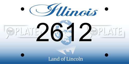 2612 Illinois License Plate