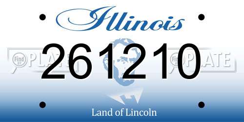 261210 Illinois License Plate