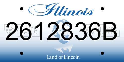 2612836B Illinois License Plate